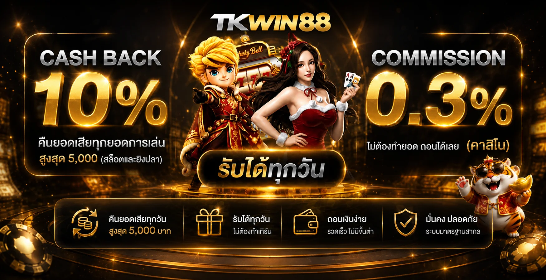 แบนเนอร์คืนยอดและระบบสมาชิก TKWIN88